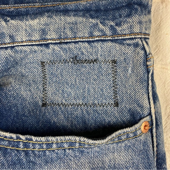 Levi's 502 x Justin Timberlake Fresh Leaves Jeans Men's 34x32 Blue Distressed - Picture 4 of 15